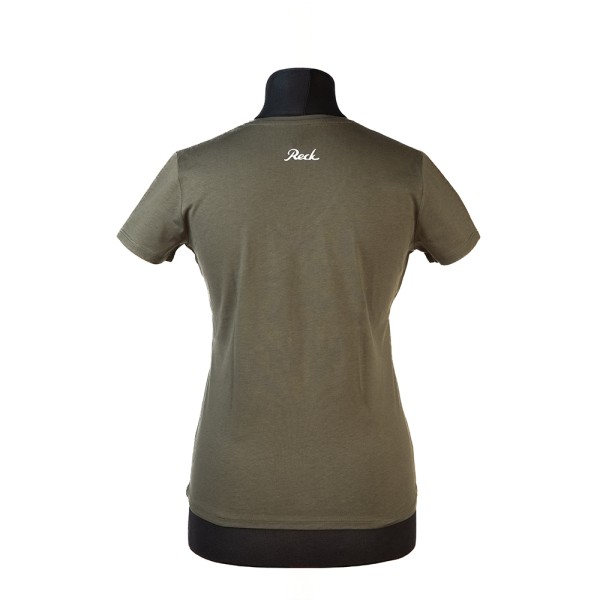 T-shirt Coffee or Die kaki Femme