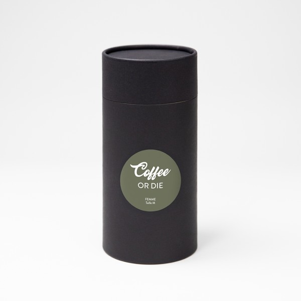 T-shirt Coffee or Die kaki Femme