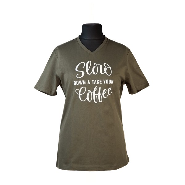 T-shirt Slow down kaki Homme