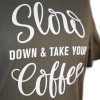 T-shirt Slow down kaki Femme