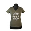 T-shirt Slow down kaki Femme