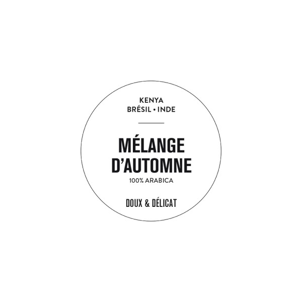 Café Mélange d'Automne – Notes de baies noires, chocolat noir et fleur de sel, 100% Arabica
